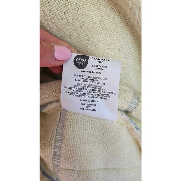 Cozy Earth Windowpane Resort Robe in Blue Lagoon, Loungewear Womens Sz XL - Picture 8 of 12